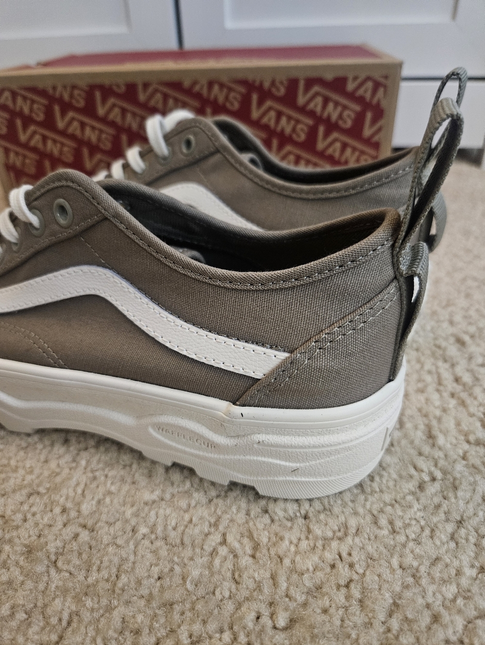 Vans Wafflecup Overland Trek Canvas Sneakers Women's 9 Men's 7.5 Gray/Olive New - Picture 9 of 13